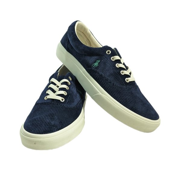 Polo Ralph Lauren Other - Polo Ralph Lauren Keaton Pony Blue Corduroy Sneaker Shoes Sz 11.5  NWOB